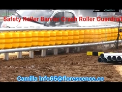 Barreira do rolo do plutônio e do PVC de EVA Buckets Rolling Guardrail do padrão de ISO da segurança de tráfego para a estrada